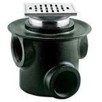 COLADERA PARA BANO 3 BOCAS REJILLA CUADRADA  HELVEX 261-134235CH