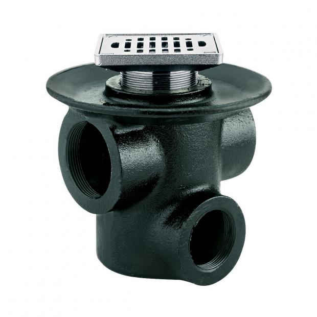 COLADERA PISO 3 BOCAS REJILLA CUADRADA HELVEX 25CH 261-25CH