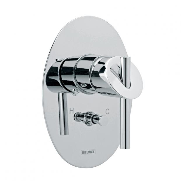 MONOMANDO PARA REGADERA O TINA NUVA CON DESVIADOR CROMO HELVEX  E47 261-E47