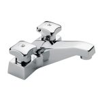 MEZCLADORA PARA LAVABO 4" INTEGRAL SIN DESVIADOR CON MANERALES CROMO HELVEX MI01SC 261-MI01SC