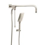 REGADERA MANUAL BRAZO LARGO CHAPETON CUADRADO SATIN DURAVEX 2 CHORROS HELVEX RM15SD 261-RM15SD