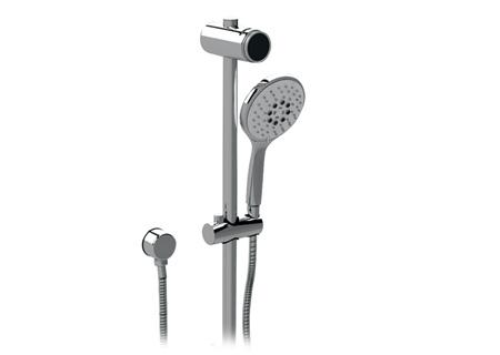 REGADERA MANUAL ALTURA DESLIZABLE 5 CHORROS CON BOCINA 261-RMB30