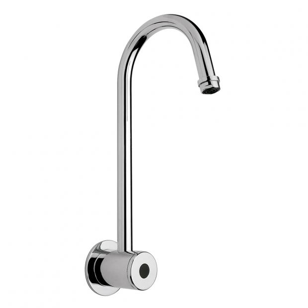 LLAVE DE LAVABO ELECTRONICA SENSOR DE BATERIAS A PARED HOSPITAL CROMOTV203 261-TV203