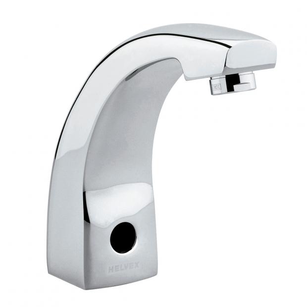 LLAVE DE LAVABO ELECTRONICA SENSOR DE BATERIAS ALFA CROMO HELVEX 261-TV297