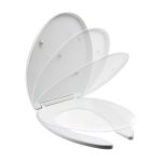 ASIENTO PARA WC ALARGADO CON TAPA ENVOLVENTE CIERRE LENTO BLANCO 261C-AT4