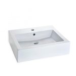 LAVABO HELVEX DE SOBREPONER FUTURA1 57*46 1 TALADRO BLANCO CON REBOSADERO 261C-LVFUTURA1
