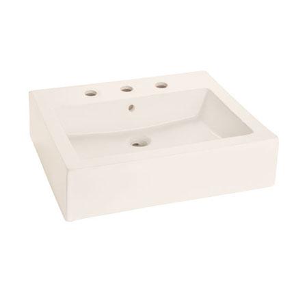 LAVABO DE SOBREPONER FUTURA3 5746 3T MARFIL CON REBOSADERO 261C-LVFUTURA3M