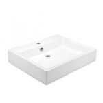 LAVABO HELVEX DE SOBREPONER LUCERNA1 55*45 1 TALADRO BLANCO CON REBOSADERO LV21P 261C-LVLUCER1