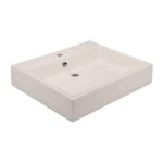 LAVABO HELVEX DE SOBREPONER LUCERNA1 55*45 1 TALADRO MARFIL CON REBOSADERO LV21PM 261C-LVLUCER1M