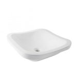 LAVABO HELVEX DE SOBREPONER STALA 46*46 SIN REBOSADERO BLANCO 261C-LVSTALA