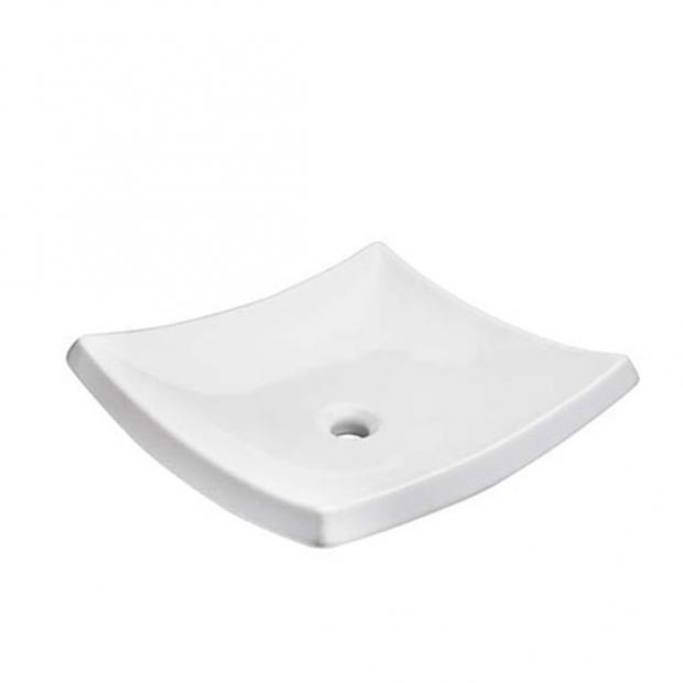 LAVABO HELVEX DE SOBREPONER TRAZZO 49*43 SIN REBOSADERO BLANCO LV5 261C-LVTRAZZO