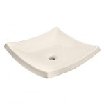 LAVABO HELVEX DE SOBREPONER TRAZZO 49*43 SIN REBOSADERO MARFIL LV5M 261C-LVTRAZZOM